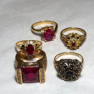 Red Gem Ring Bundle